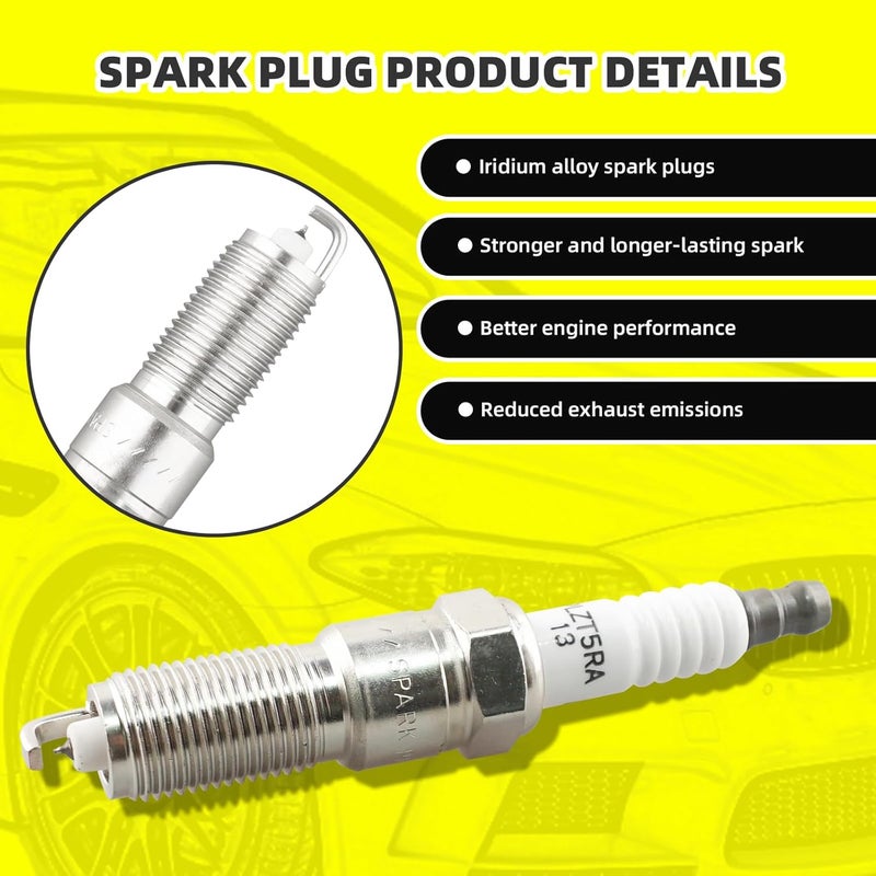 MOAUTO Set of 4 Iridium Spark Plugs with Wire Set for Dodge and Chrysler - Image 3