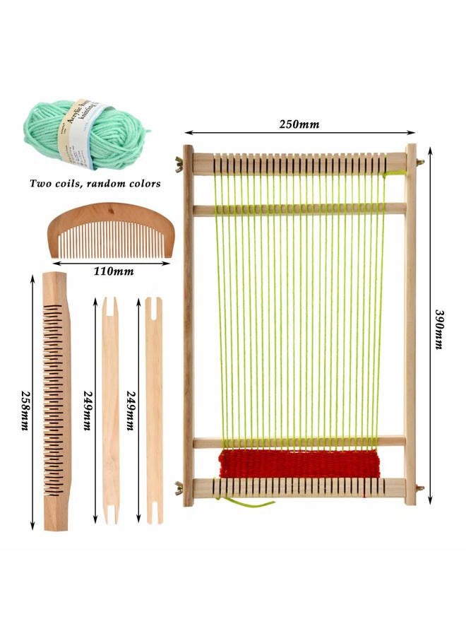 FOCCTS Wooden Multi-Craft Weaving Loom Large Frame 9.84 x 15.35 x 1.3 inch, Tapestry Loom Wooden Weaving Loom Creative DIY Weaving Artfor Kids, Beginners and Experts - Image 2