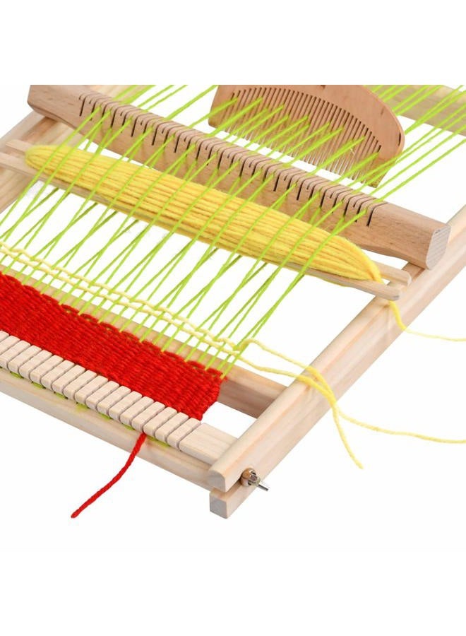 FOCCTS Wooden Multi-Craft Weaving Loom Large Frame 9.84 x 15.35 x 1.3 inch, Tapestry Loom Wooden Weaving Loom Creative DIY Weaving Artfor Kids, Beginners and Experts - Image 5