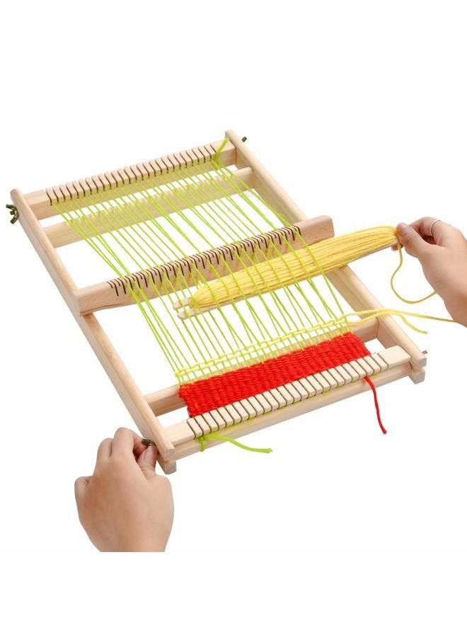 FOCCTS Wooden Multi-Craft Weaving Loom Large Frame 9.84 x 15.35 x 1.3 inch, Tapestry Loom Wooden Weaving Loom Creative DIY Weaving Artfor Kids, Beginners and Experts - Image 4