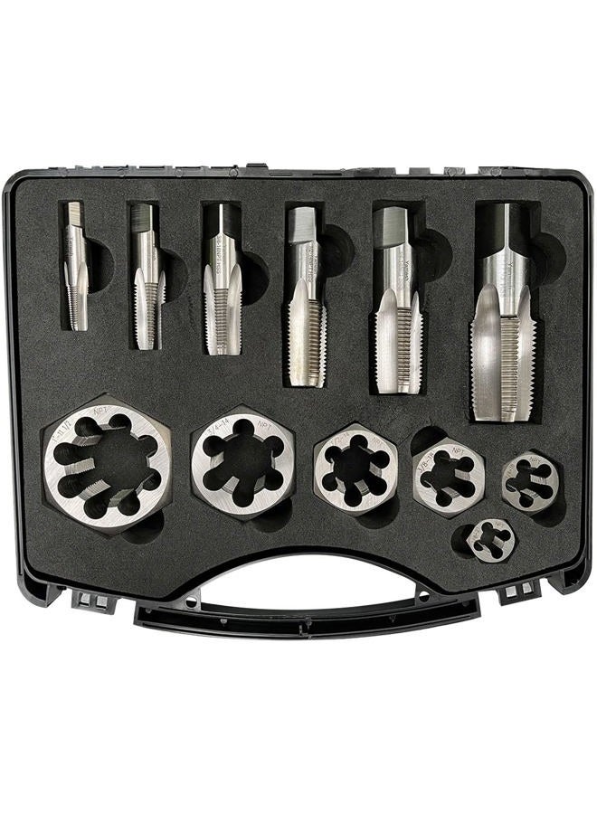 Yamesh NPT Pipe Tap and Die Set 1/8" 1/4" 3/8" 1/2" 3/4" 1" - Image 1