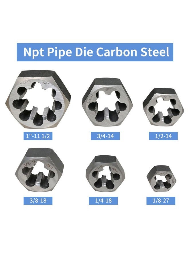 Yamesh NPT Pipe Tap and Die Set 1/8" 1/4" 3/8" 1/2" 3/4" 1" - Image 3