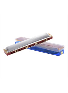 Suzuki Study 24 Hole Harmonica Tremolo Flute Mouth Organ Harp C Key With Box & Cleaning Cloth  - Image 1
