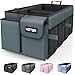 HOTOR Trunk Organizer for Car Car Organizer Foldable Trunk organizer for SUVs Sedans Sturdy Organization for Car Accessories Tools Sundries Deep Teal 2 Compartments 213126106 - Image 2