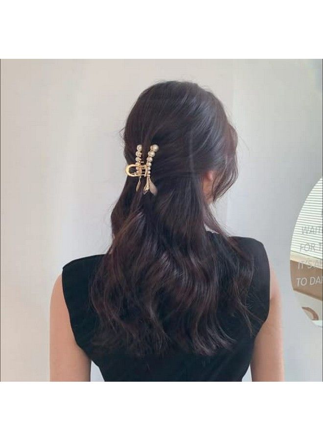 Ngel Pearl Fish Tail Long Claw Clips Hair Catch Barrettes Large Hair Clips for Thick Hair Women Hair Accessories(Pack Of 1) - Image 4