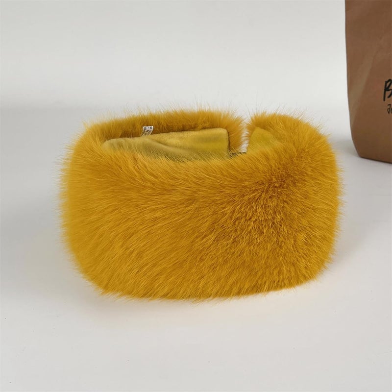 Dikoaina Womens Faux Fur Headband Winter Earwarmer Earmuff Ski - Image 2