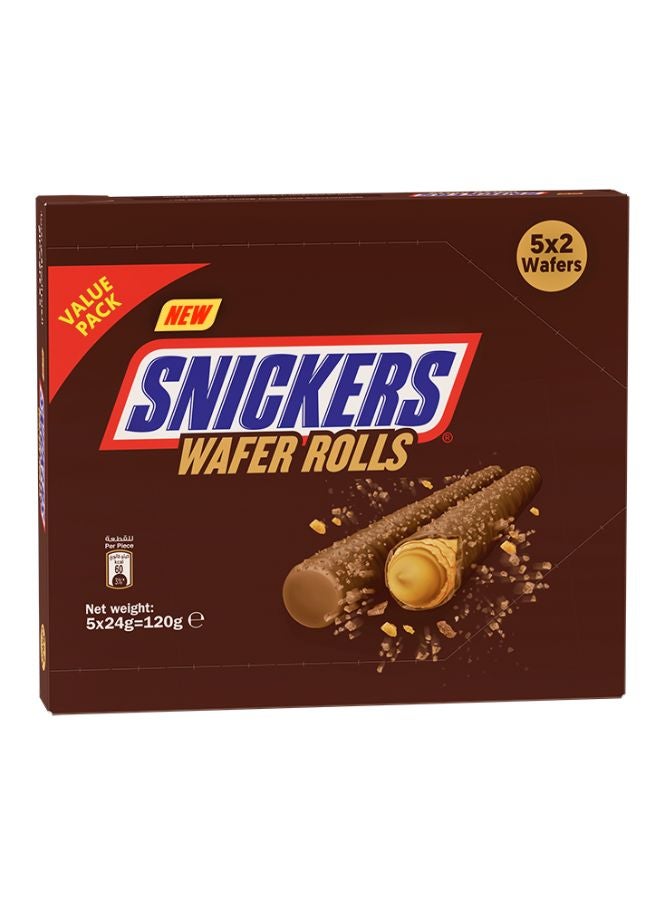 Snickers Peanut Wafer Rolls 120g - Image 1