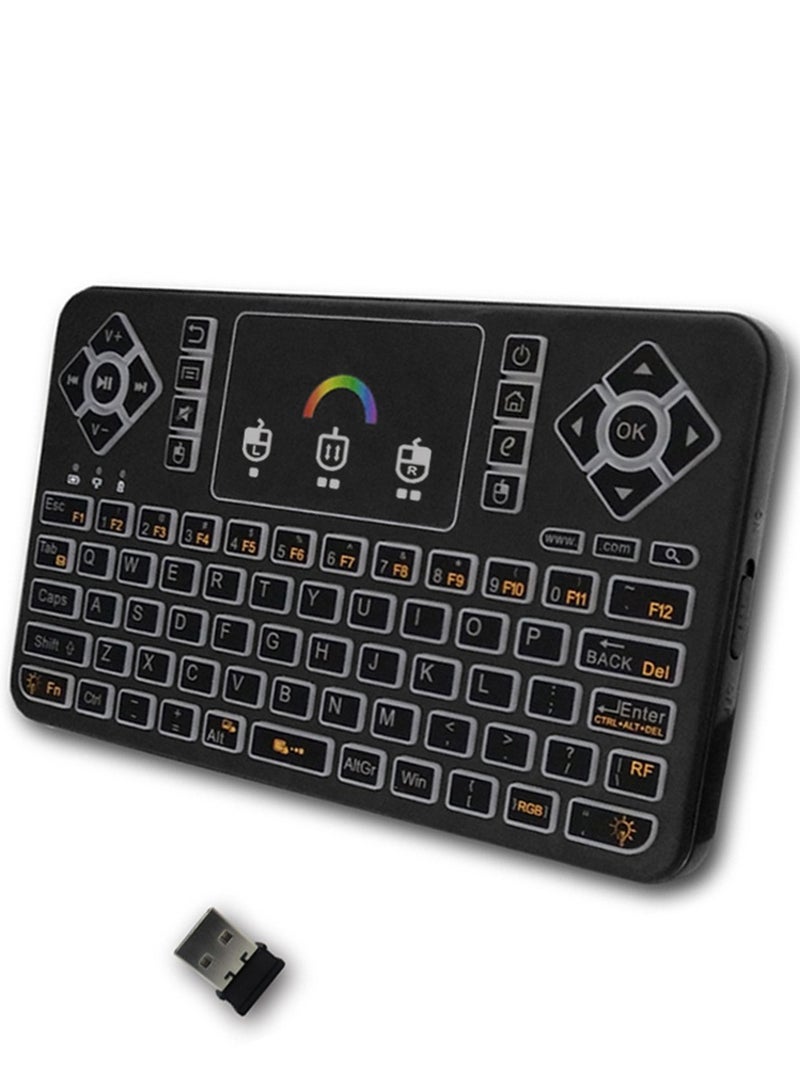 Q9 2.4G RF Wireless Mouse Combo Handheld Remote Control Keyboard With Touchpad - English  - Image 1
