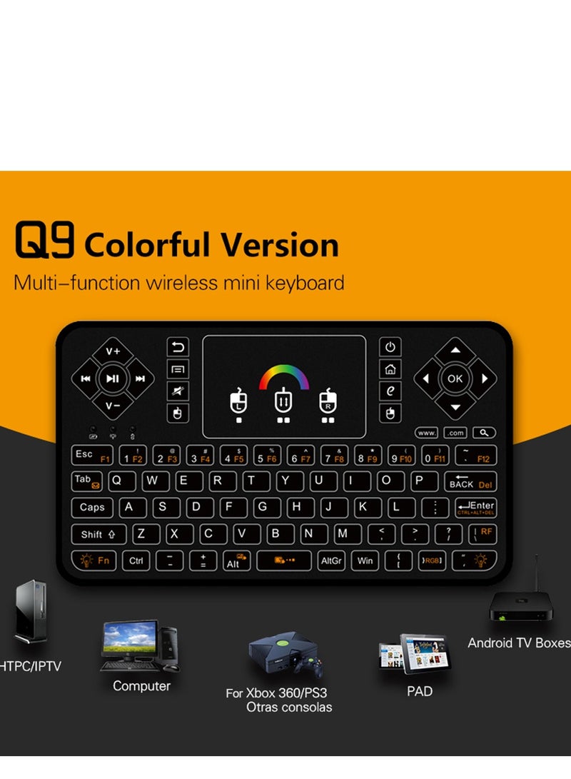 Q9 2.4G RF Wireless Mouse Combo Handheld Remote Control Keyboard With Touchpad - English  - Image 3