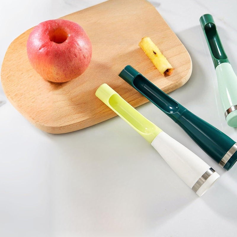 Professional Multi-Purpose Kitchen Corer Tool Apple Pear Vegetable Seed Remover Stainless Steel Masher for Potatoes Zucchini Eggplant & Pepper (Two packs) - Image 1
