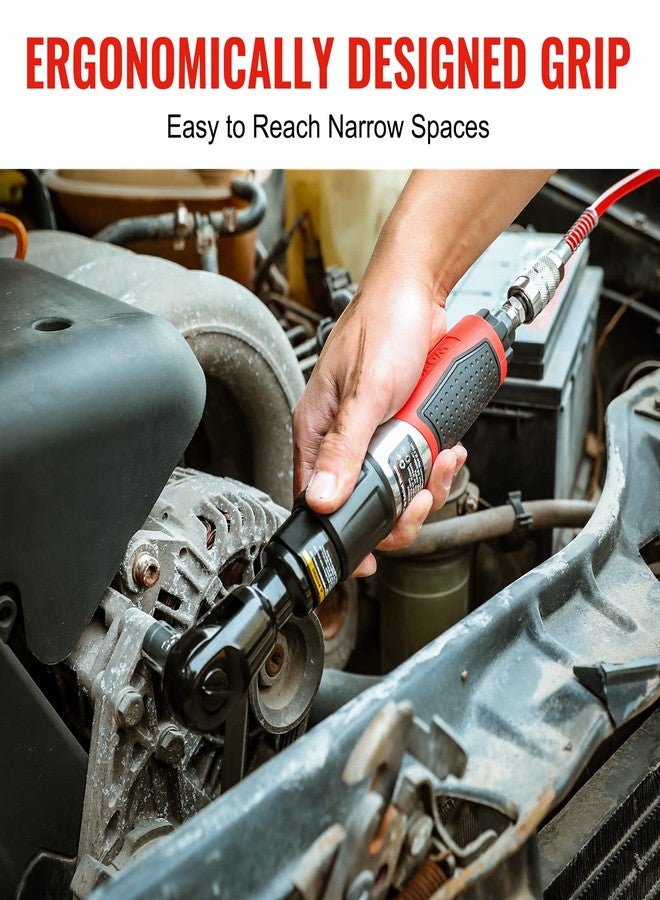 ووركبرو مفتاح ربط هوائي WORKPRO مقاس 3/8 بوصة، عزم دوران أقصى 50 قدمًا/رطل، 160 دورة في الدقيقة، عادم قابل للتعديل 360 درجة، تحكم أمامي/خلفي، هدية رائعة للرجال والأب - Image 5