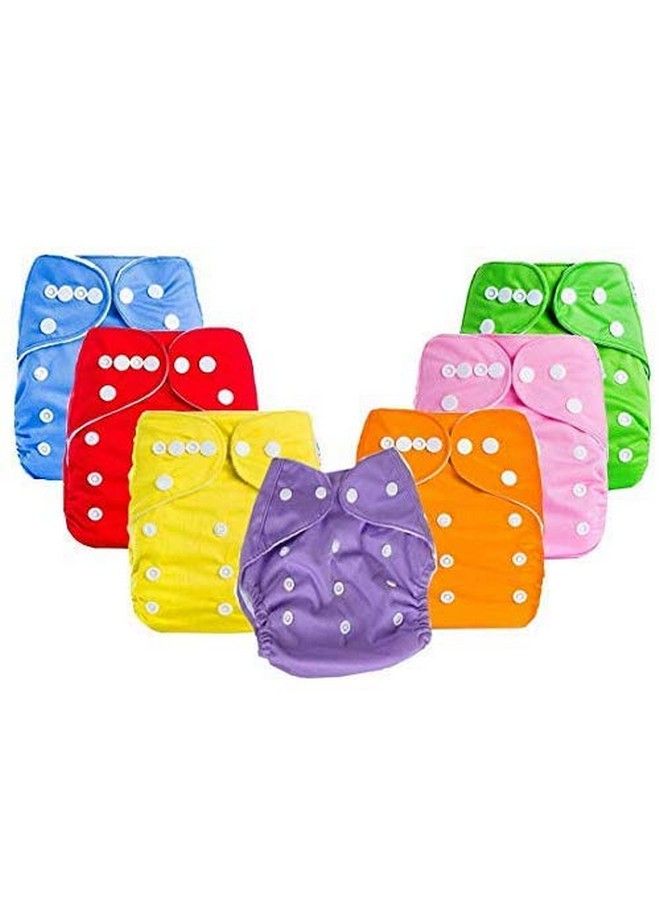 Chinmay Kids (Set Of 3) Kids Diapers Baby Cloth Diaper Reusable Nappies Washable Adjustable Size Nappy Langot Training Pants Without Inserts(Orange Green & Red Summer) (Assorted Colours) - Image 1