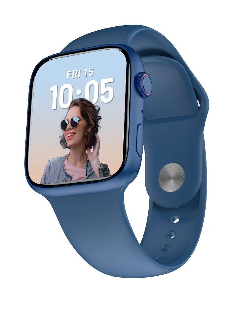 Zoom Plus Bluetooth Calling Full Touch Display Multi-Function Smartwatch For Men & Women Blue - Image 1