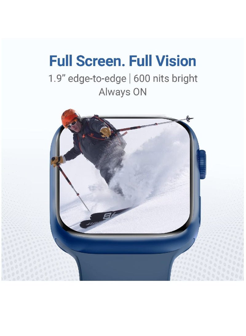 Zoom Plus Bluetooth Calling Full Touch Display Multi-Function Smartwatch For Men & Women Blue - Image 2