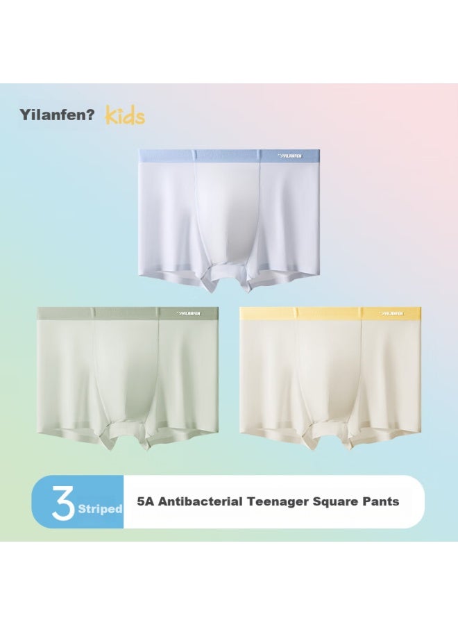 Yilanfen Youth Underwear Boys Ice Silk Breathable Antibacterial Developmental Period Student Junior High School High School Boys Big Kids Square Pants - Image 1