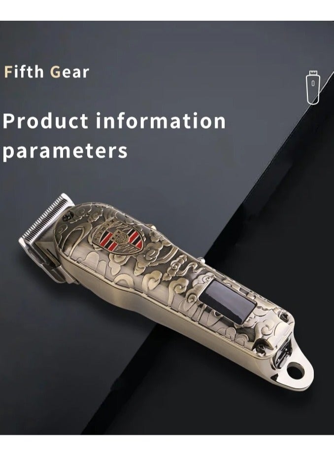 ماكينة الحلاقة الإحترافيه Kemei KM-2130 المعدنيه بشاشة ليد ملونه وذراع تحكم فى الشفرات - Image 4