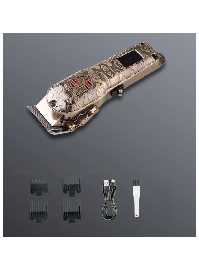 ماكينة الحلاقة الإحترافيه Kemei KM-2130 المعدنيه بشاشة ليد ملونه وذراع تحكم فى الشفرات - Image 5