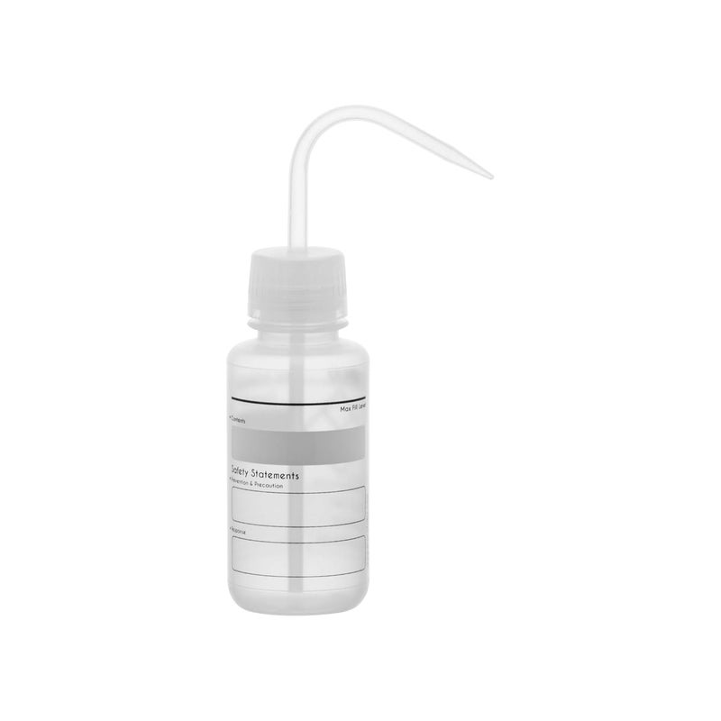 EISCO Chemical Wash Bottle, Blank Labels, 250ml - Wide Mouth, Self Venting, Low Density Polyethylene - Performance Plastics Labs - Image 3