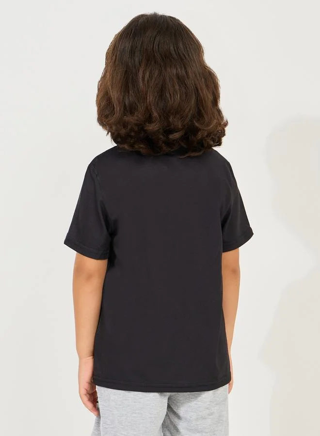 ستايلي Tiger & Letter Printed T-Shirt