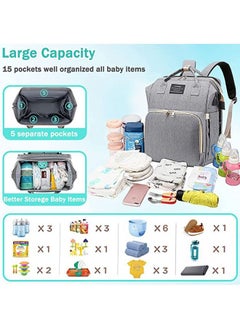 Arabest New Style Multifunctional Portable Mommy Bed Backpack With Mosquito Net For Baby (Grey)  - Image 4