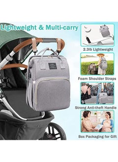 Arabest New Style Multifunctional Portable Mommy Bed Backpack With Mosquito Net For Baby (Grey)  - Image 5