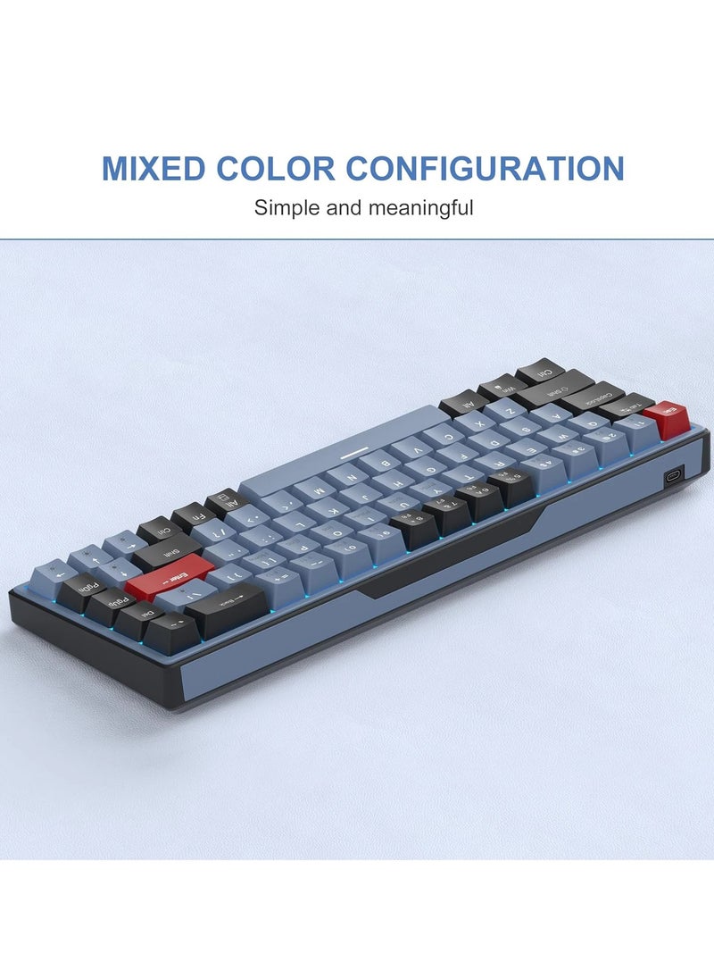 MageGee - SKY68 Mechanical Gaming Keyboard, Outemu Brown Switch, Blue LED Backlit - Image 1