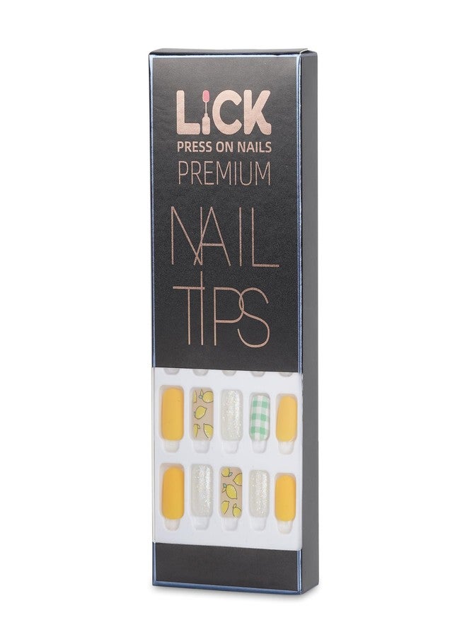 ليك أظافر صناعية لاصقة من ليك - لون أصفر مطفي، طقم تمديد أظافر، أظافر فرنسية، أظافر صناعية قابلة لإعادة الاستخدام، طقم فن الأظافر، طقم أظافر صناعية مكون من 30 قطعة (لا حاجة إلى غراء) - Image 5