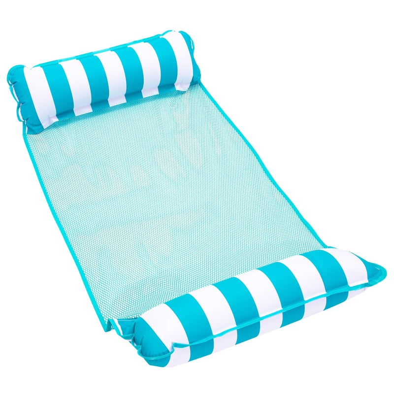 Aqua Leisure Aqua Original 4-in-1 Monterey Hammock Pool Float & Water Hammock – Multi-Purpose, Inflatable Pool Floats for Adults – Patented Thick, Non-Stick PVC Material – Light Blue - Image 1