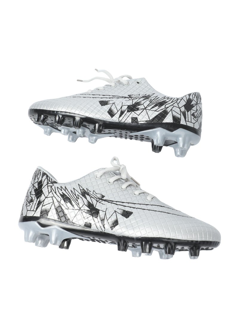 حذاء كرة قدم للأطفال – تصميم بأربطة، سطح مزخرف – المقاسات الأوروبية 31–36 - Image 3