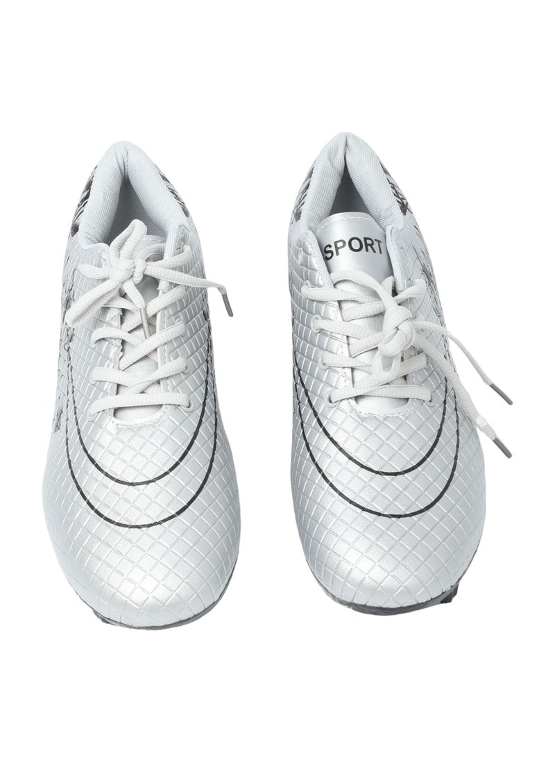 حذاء كرة قدم للأطفال – تصميم بأربطة، سطح مزخرف – المقاسات الأوروبية 31–36 - Image 2