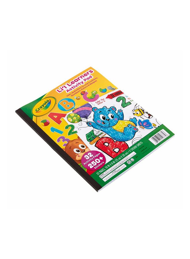 Crayola لوحة أنشطة المتعلمين الصغار، 32 صفحة + كتاب تلوين وملصقات – متعدد الألوان - Image 1