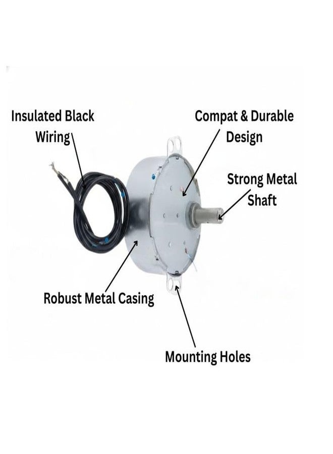 ESPtronics محرك تأرجح متزامن من إي إس بيترونيكس، يعمل بتيار متردد 220 فولت، 50 هرتز، بسرعة 30 دورة في الدقيقة، هيكل معدني، محرك بطيء السرعة، مناسب لمشاريع العلوم والهندسة والرياضيات (STEM) ومجموعات الأعمال اليدوية (اصنعها بنفسك) باستخدام قرص دوار مؤقت - Image 5