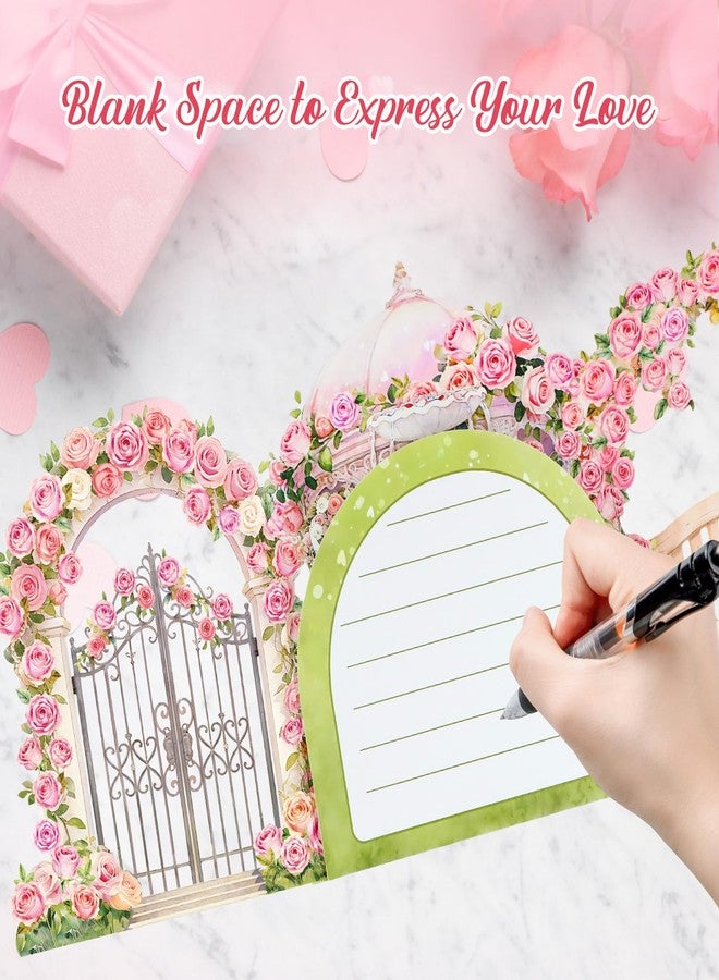D4DREAM Pop Up Cat Valentines Card - Kittens in Romantic Rose Garden 3D Valentines Card for Her, Wife, Girlfriend Cat Lovers, Handmade Gift for Anniversary Valentine’s Day Gift - Image 4