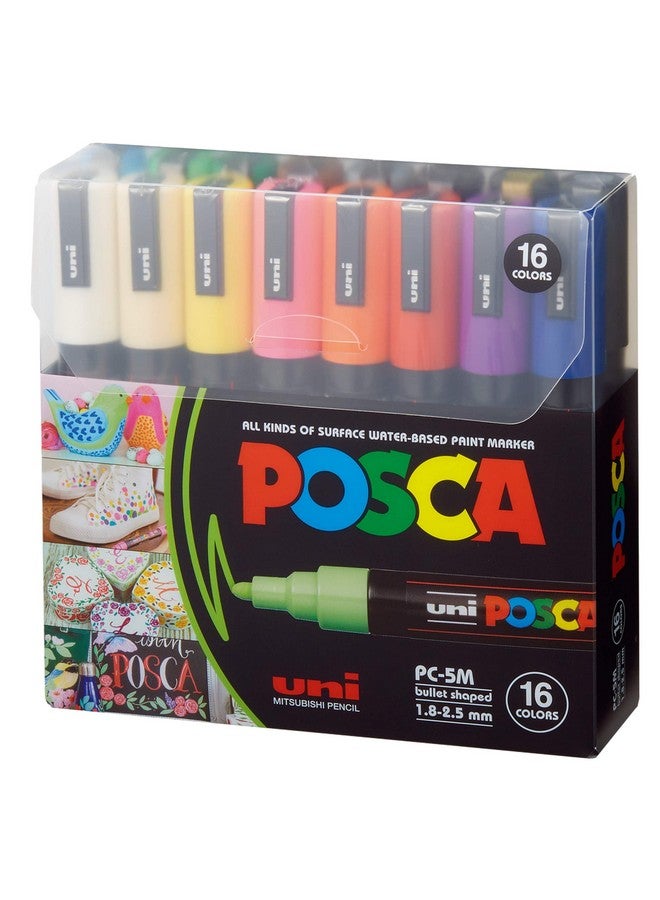 Posca Paint Marker Pen - PC-5M Extra Fine 1.8-2.5 mm, 16 Colors - Image 2