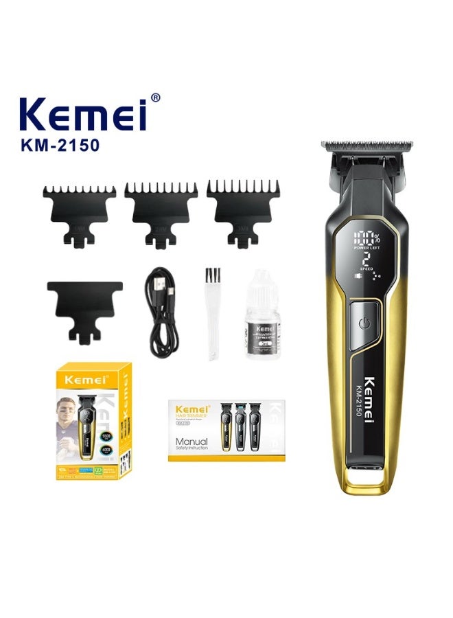 Kemei Km-2150 Professional T-Blade Gapless Shaving Hair Trimmer with LCD Display for Barbers - Image 2