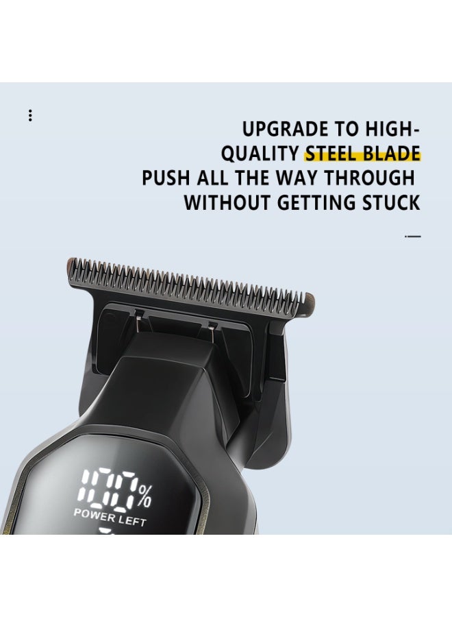 Kemei Km-2150 Professional T-Blade Gapless Shaving Hair Trimmer with LCD Display for Barbers - Image 5