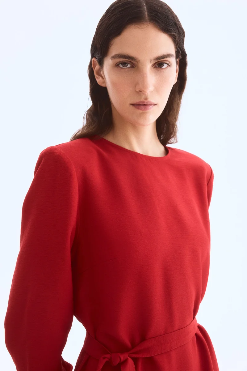 اتش اند ام فستان بحزام ربط