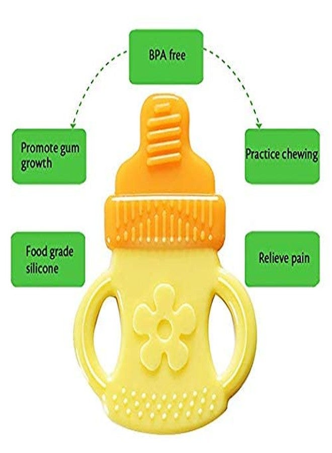 Teddyify Non-Toxic Pacifier, Food-Grade Silicone Teether, BPA-Free, Fruit Designs (Colors and Design as per Availability of The Product)(Only 1 Teether from The Image as per The availibility) - Image 2