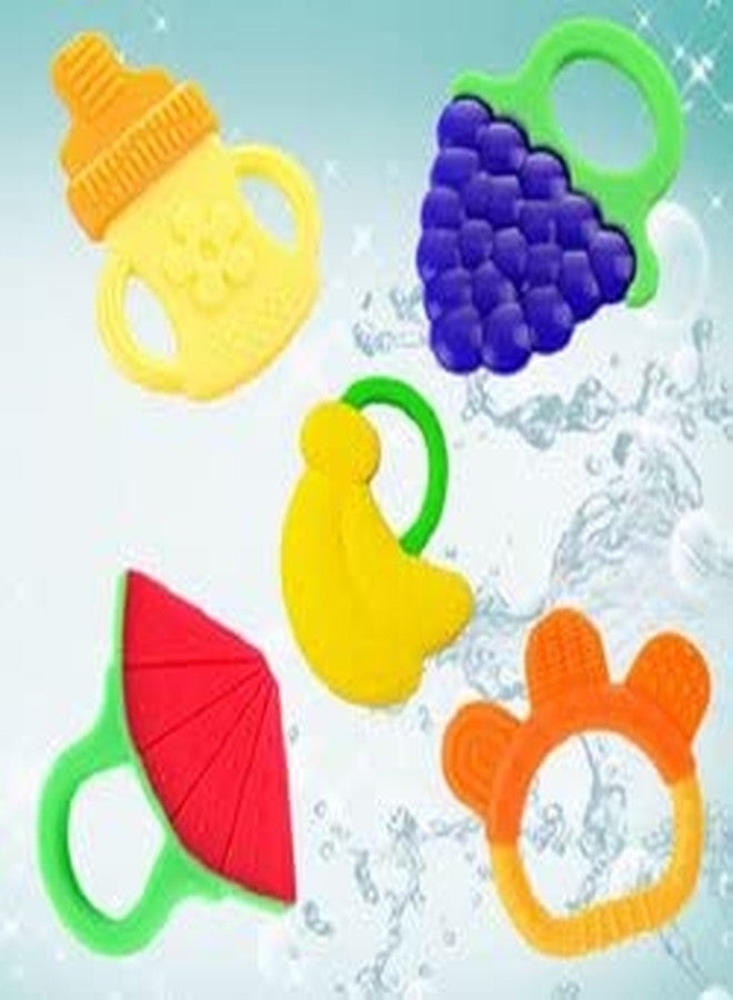 Teddyify Non-Toxic Pacifier, Food-Grade Silicone Teether, BPA-Free, Fruit Designs (Colors and Design as per Availability of The Product)(Only 1 Teether from The Image as per The availibility) - Image 4