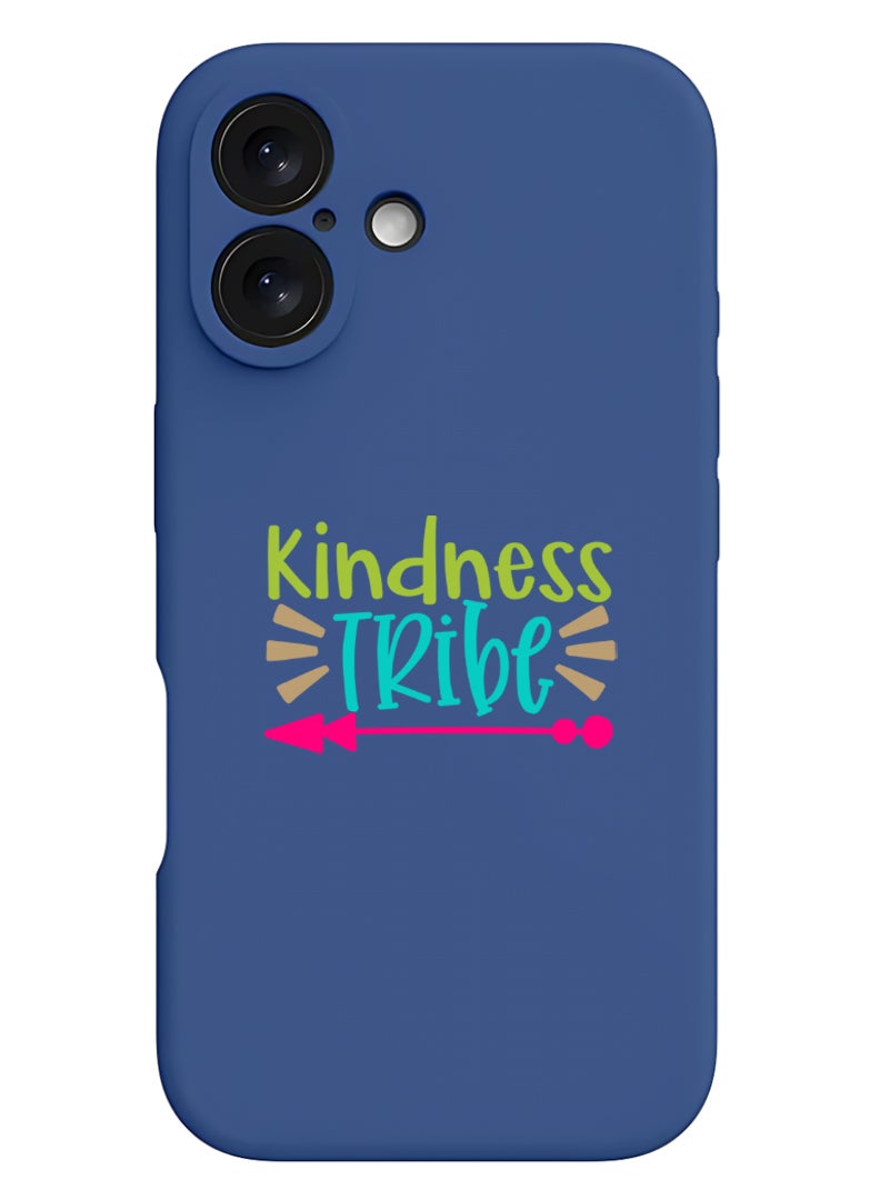 Theodor iPhone 16 Blue Protective Slim Fit Case Liquid Silicone Cover with Full Body Protection Anti-Scratch Shockproof Case For iPhone - Kindness Tribe - Image 1