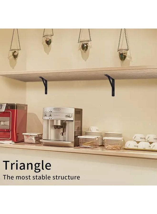 Heavy Duty Shelf Brackets 10 Packs 12 Inches Wall Mounted Right Angle Support - Image 3