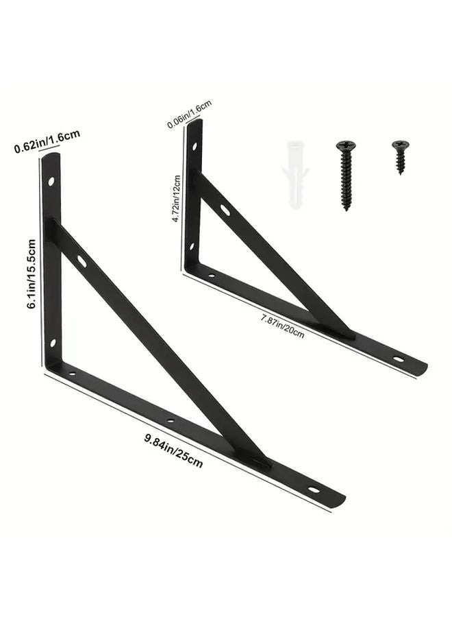 Heavy Duty Shelf Brackets 10 Packs 12 Inches Wall Mounted Right Angle Support - Image 5