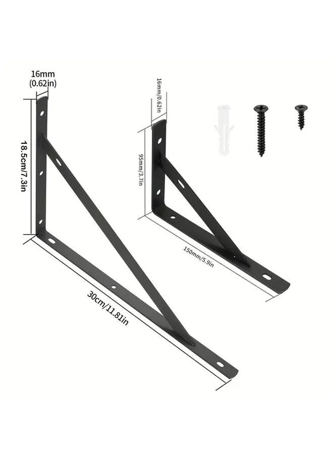Heavy Duty Shelf Brackets 10 Packs 12 Inches Wall Mounted Right Angle Support - Image 4
