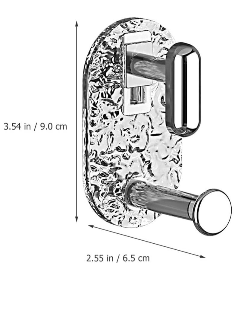 KASTWAVE 3pcs Acrylic Adhesive Hooks Wash Basin Hooks Stick on Wall Hooks Towel Hooks Hangers Holders for Hanging Clothes Towel Key Bathroom Bedroom Kitchen - Image 2