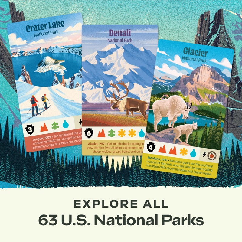 Keymaster Games Parks (2nd Edition) | Summit Deluxe | Beautiful Strategy Game for Families, Adults, Kids or Solo | Explore Nature and Outdoors by Hiking US National Parks | Ages 10+ | 1-5 Players - Image 4