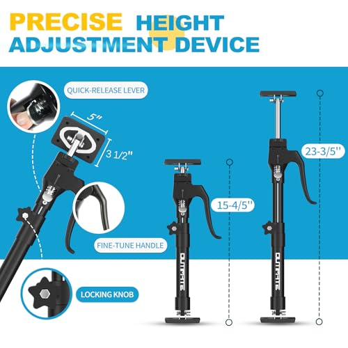 OUTIMATE Cabinet Jacks for Installing Cabinets Updated, 15 4/5" to 23 3/5" Third Hand Tools Adjustable Support Poles with 3rd Hand Support System for Upper Cabinet Installation, 200 LB Capacity, 1 PCS - Image 2