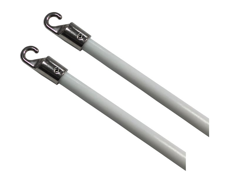 YCUHEN 2Pcs Blinds Wand 12Inch Long White Vertical Window Blind Tilt Wand Fiberglass Blind Wand Replacement Parts with Hook and Handle for Windows Curtain Door - Image 4