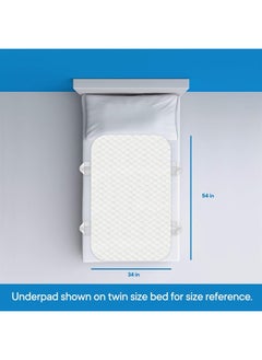 RMS Ultra Soft 4-Layer Washable and Reusable Incontinence Bed Pad - Waterproof Bed Pads with 4 Convenient Handles to Assist in Home Health Care, 34X54 Inch  - Image 3