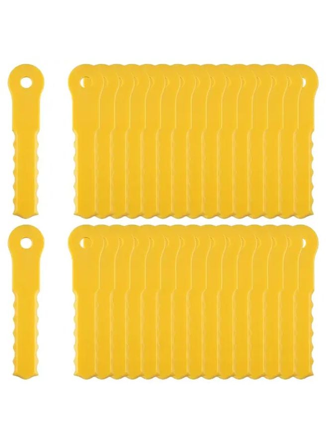9pcs Weed Warrior Push N Load Plastic Nylon Lawn Mower Blades Durable Efficient Grass Cutting - Image 2