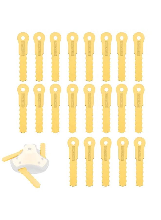 9pcs Weed Warrior Push N Load Plastic Nylon Lawn Mower Blades Durable Efficient Grass Cutting - Image 1